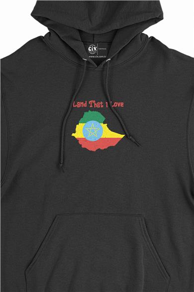 Land That I Love Etiyopya Minimal Kapşonlu Sweatshirt Hoodie