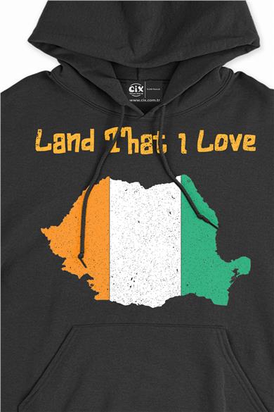 Land That I Love Fildişi Kapşonlu Sweatshirt Hoodie