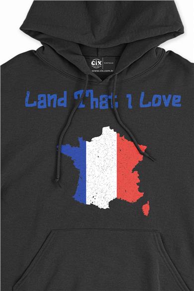 Land That I Love Fransa Kapşonlu Sweatshirt Hoodie