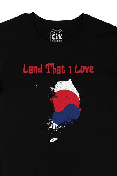 Land That I Love Güney Kore Siyah Tişört