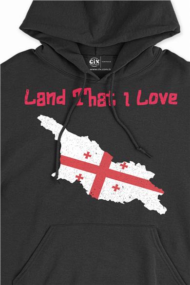 Land That I Love Gürcistan Kapşonlu Sweatshirt Hoodie
