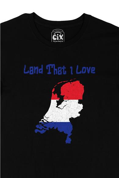 Land That I Love Hollanda Siyah Tişört