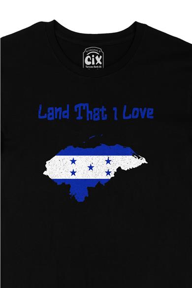 Land That I Love Honduras Siyah Tişört