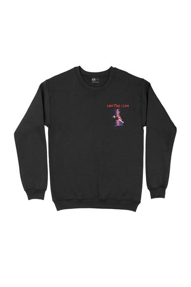 Land That I Love İngiltere Cep Tasarım Baskılı Sweatshirt