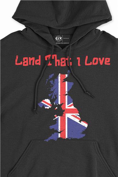 Land That I Love İngiltere Kapşonlu Sweatshirt Hoodie