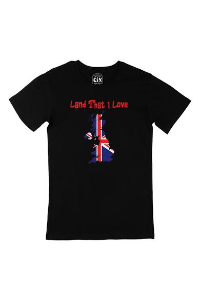 Land That I Love İngiltere Siyah Tişört
