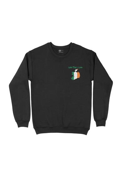 Land That I Love İrlanda Cep Tasarım Baskılı Sweatshirt