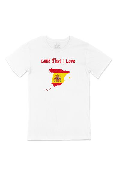 Land That I Love İspanya Beyaz Tişört