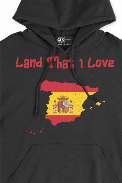 Land That I Love İspanya Kapşonlu Sweatshirt Hoodie
