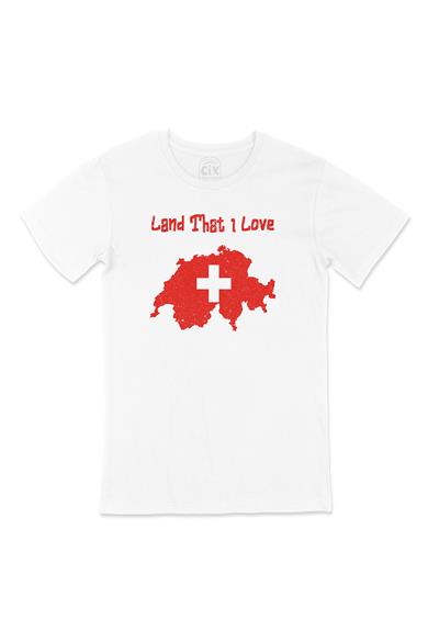 Land That I Love İsviçre Beyaz Tişört