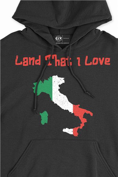 Land That I Love İtalya Kapşonlu Sweatshirt Hoodie