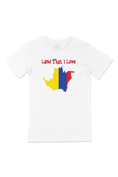 Land That I Love Kolombiya Beyaz Tişört