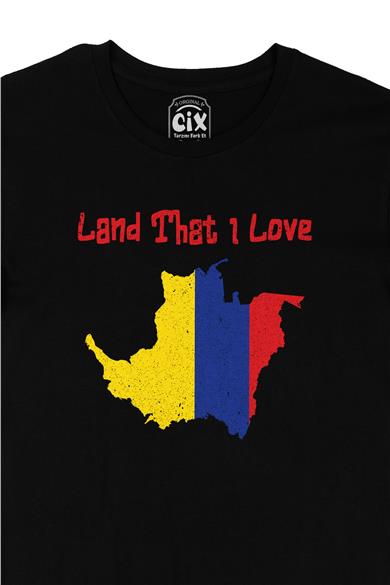 Land That I Love Kolombiya Siyah Tişört