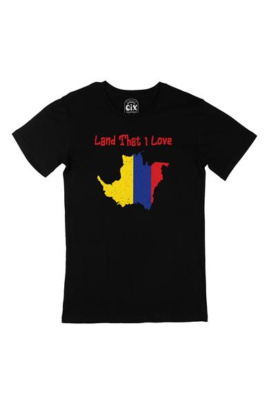Land That I Love Kolombiya Siyah Tişört