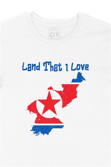 Land That I Love Kuzey Kore Beyaz Tişört