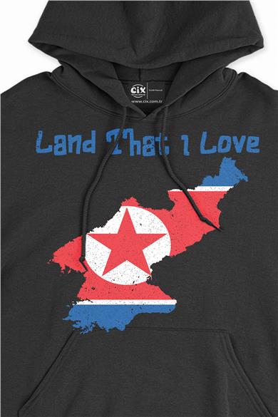 Land That I Love Kuzey Kore Kapşonlu Sweatshirt Hoodie