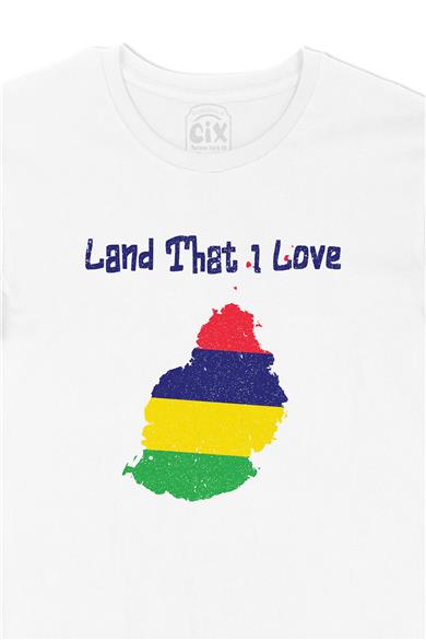 Land That I Love Mauritius Beyaz Tişört