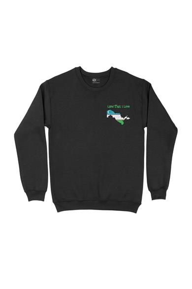 Land That I Love Özbekistan Cep Tasarım Baskılı Sweatshirt