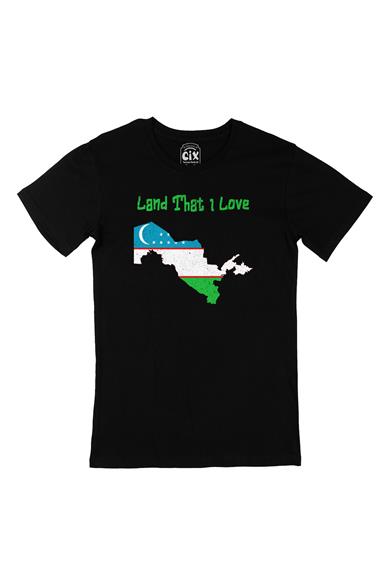 Land That I Love Özbekistan Siyah Tişört