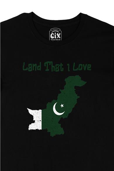 Land That I Love Pakistan Siyah Tişört