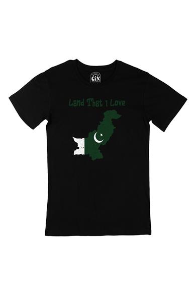 Land That I Love Pakistan Siyah Tişört