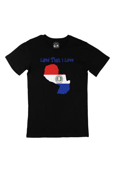 Land That I Love Paraguay Siyah Tişört