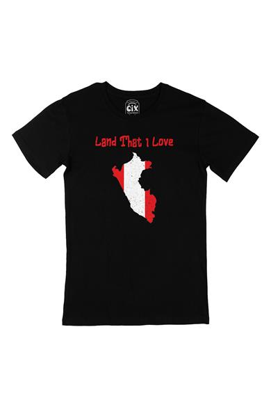 Land That I Love Peru Siyah Tişört