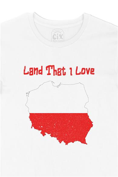 Land That I Love Polonya Beyaz Tişört