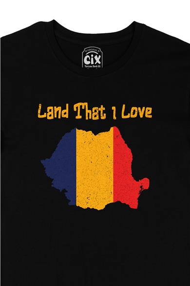 Land That I Love Romanya Siyah Tişört