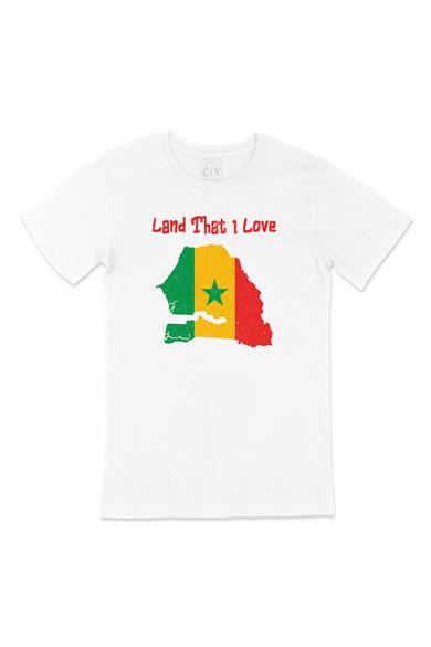 Land That I Love Senegal Beyaz Tişört