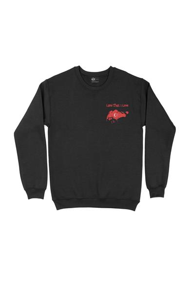 Land That I Love Singapur Cep Tasarım Baskılı Sweatshirt