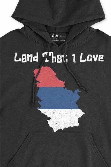 Land That I Love Sırbistan Kapşonlu Sweatshirt Hoodie