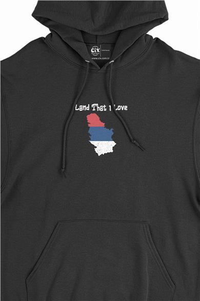 Land That I Love Sırbistan Minimal Kapşonlu Sweatshirt Hoodie