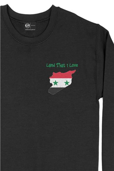 Land That I Love Suriye Cep Tasarım Baskılı Sweatshirt