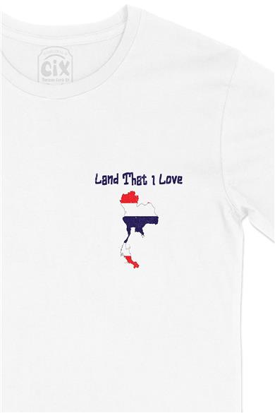 Land That I Love Tayland Cep Tasarım Baskılı Beyaz Tişört