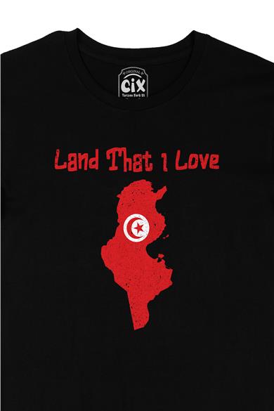 Land That I Love Tunus Siyah Tişört