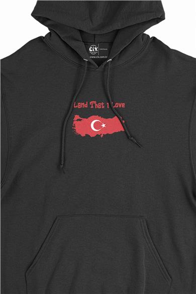 Land That I Love Türkiye Minimal Kapşonlu Sweatshirt Hoodie