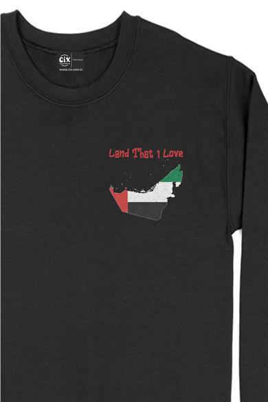Land That I Love UAE Cep Tasarım Baskılı Sweatshirt
