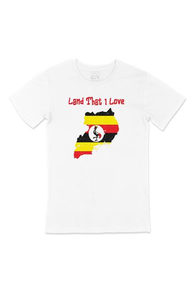 Land That I Love Uganda Beyaz Tişört