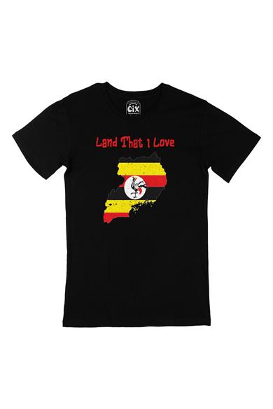 Land That I Love Uganda Siyah Tişört