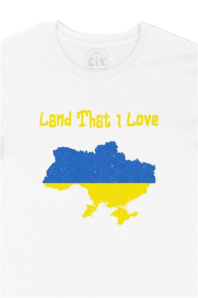 Land That I Love Ukrayna Beyaz Tişört