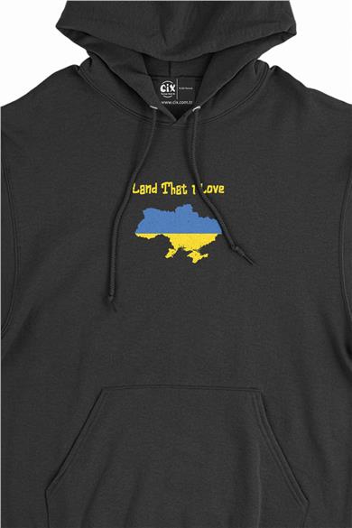 Land That I Love Ukrayna Minimal Kapşonlu Sweatshirt Hoodie