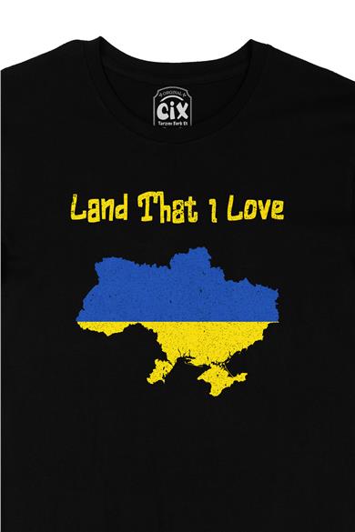 Land That I Love Ukrayna Siyah Tişört