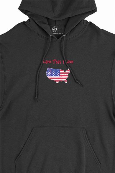 Land That I Love USA Minimal Kapşonlu Sweatshirt Hoodie