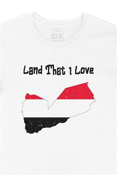 Land That I Love Yemen Beyaz Tişört