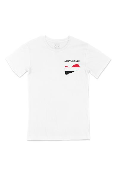Land That I Love Yemen Cep Tasarım Baskılı Beyaz Tişört