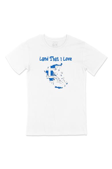 Land That I Love Yunanistan Beyaz Tişört