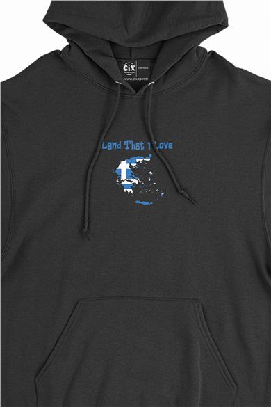 Land That I Love Yunanistan Minimal Kapşonlu Sweatshirt Hoodie