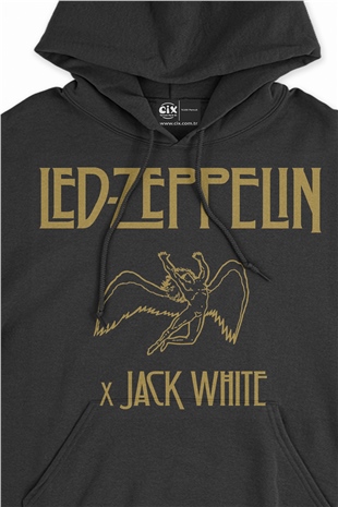 Led Zeppelin Jack White Siyah Sweatshirt Hoodie