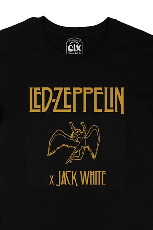 Led Zeppelin Jack White Siyah Tişört